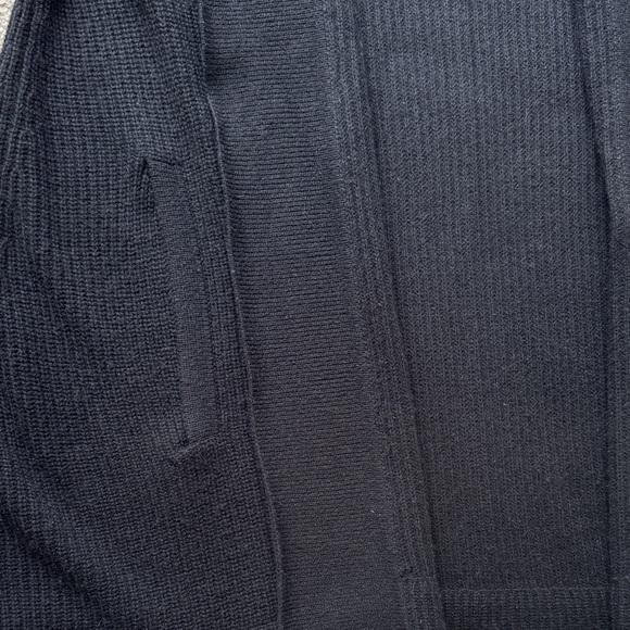 Classics Entier Black Ribbed Knit Shawl/Cardigan - Picture 10 of 12